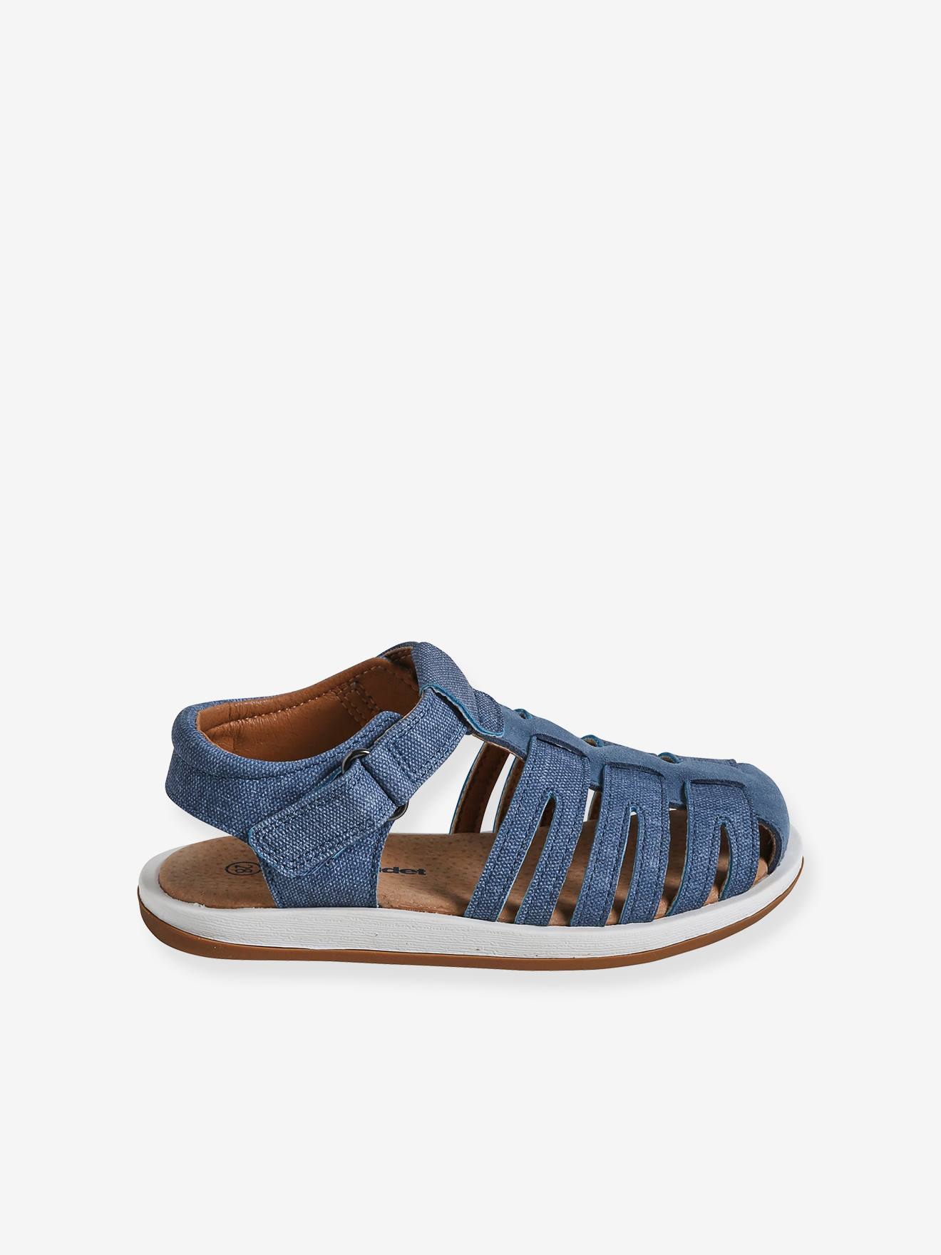 Vertbaudet Kinder Klett-Sandalen - jeansblau