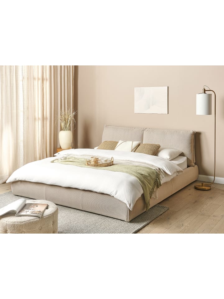Beliani Doppelbett VINAY in Beige - (W) 196 x (H) 90 x (L) 233 cm günstig kaufen onesize