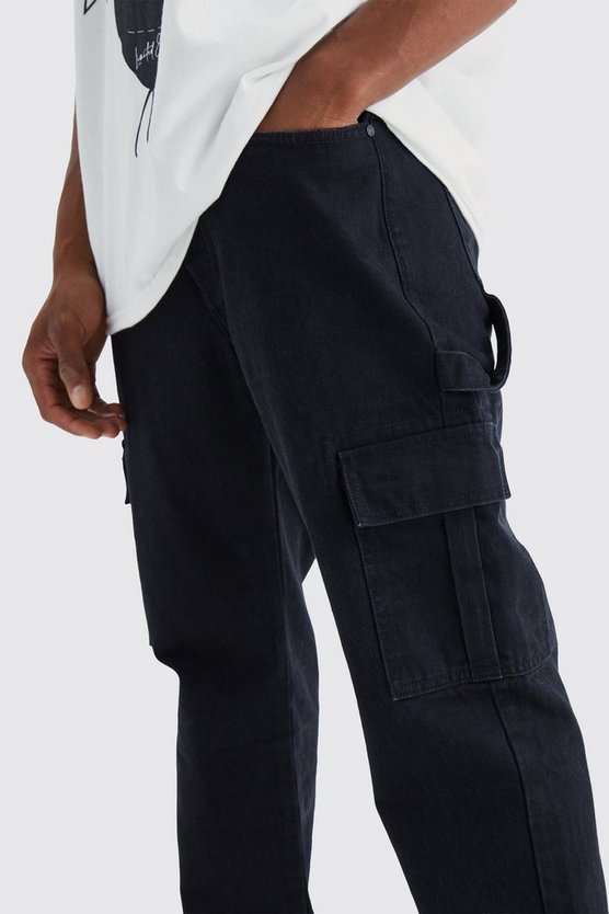 Lockere Jeans mit geteiltem Saum
