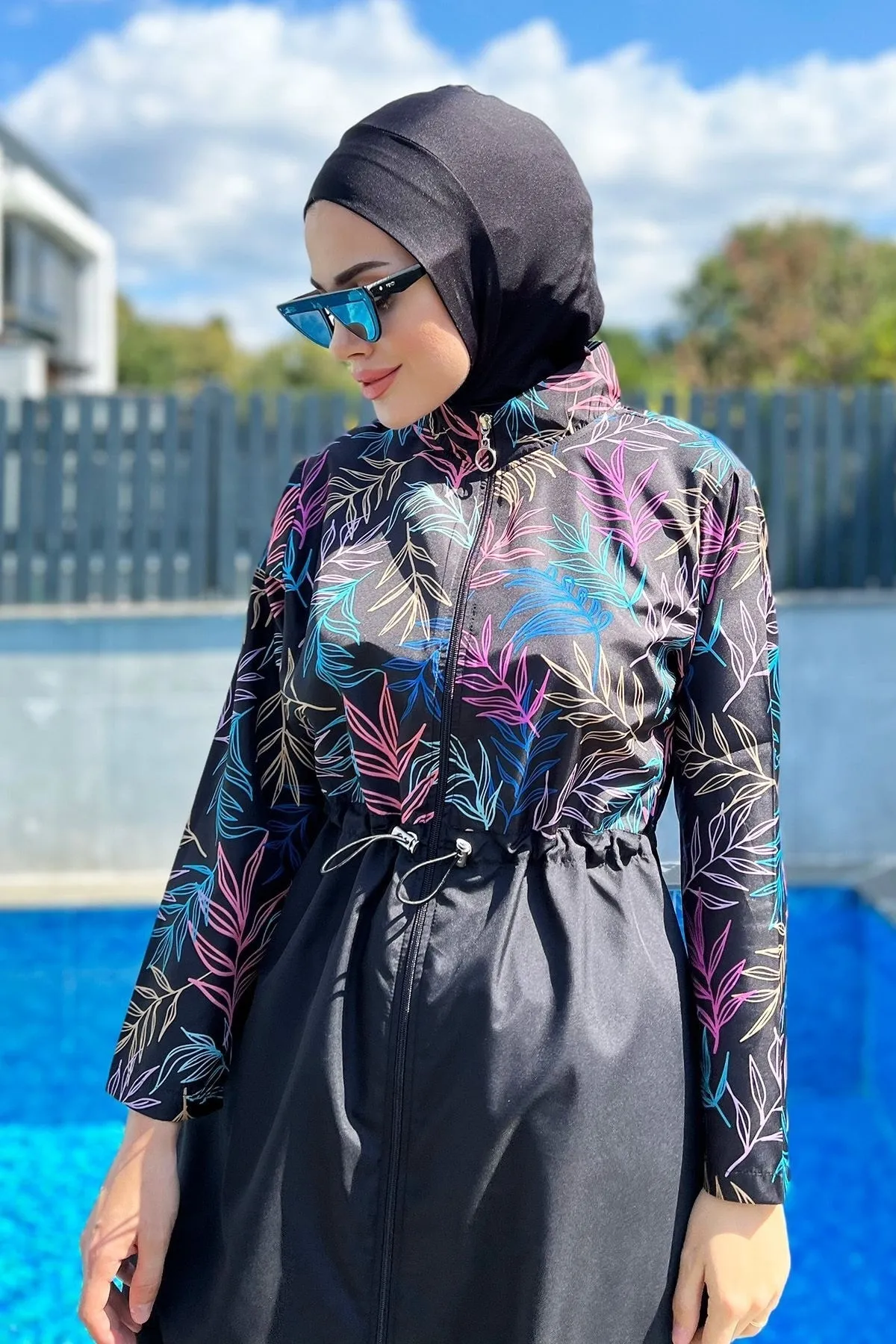 Remsa Mayo  Vollständig bedeckter Hijab-Badeanzug mit Fallschirm R038 Beren