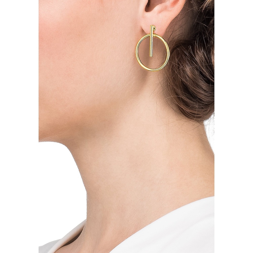 Valeria Boucles d'oreilles à fermoir à poussette 375 Or jaune Boucles d'oreilles