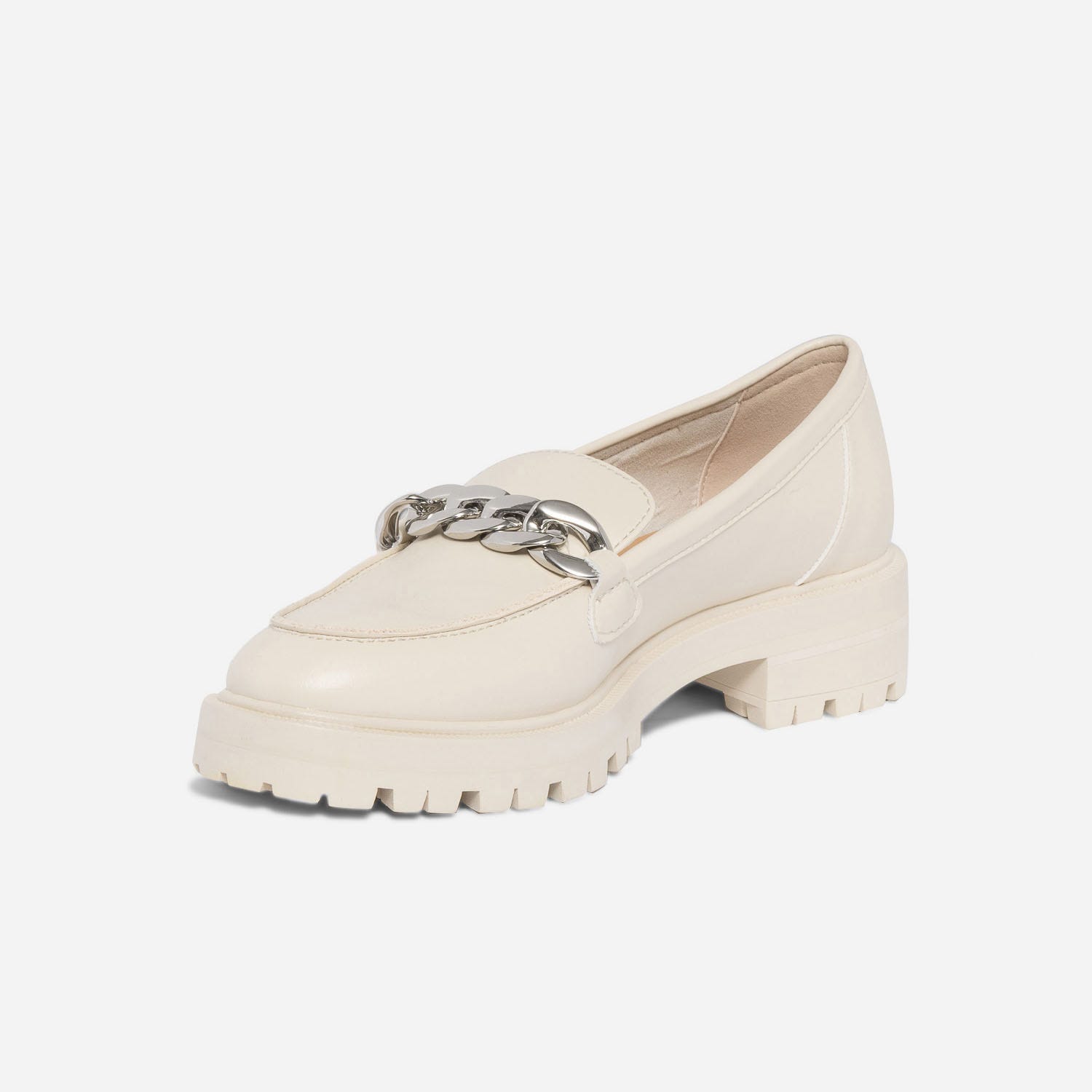 Mocassin TEXTO beige à semelle crantée