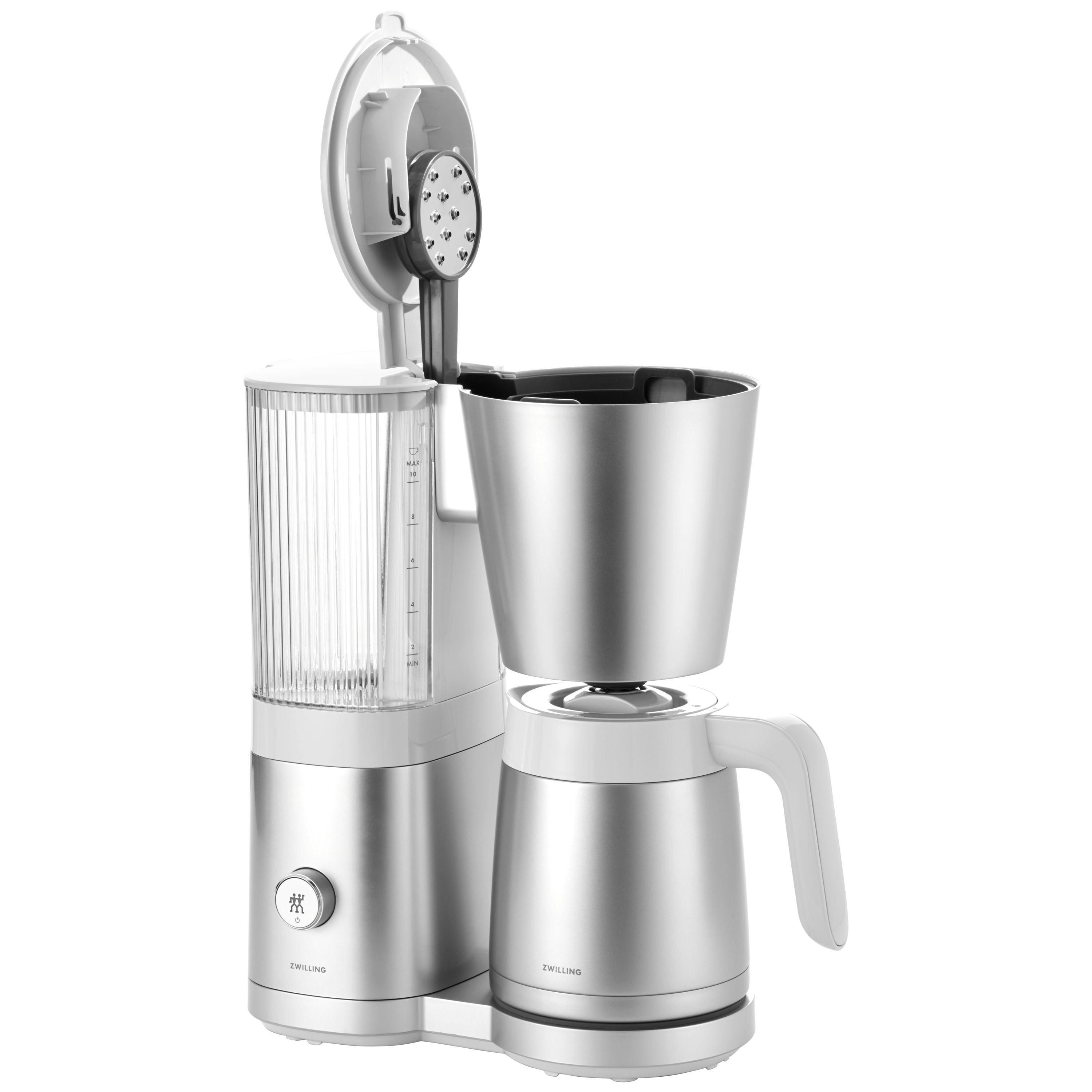 Filterkaffeemaschine, 1,25 l, Silber-Weiß