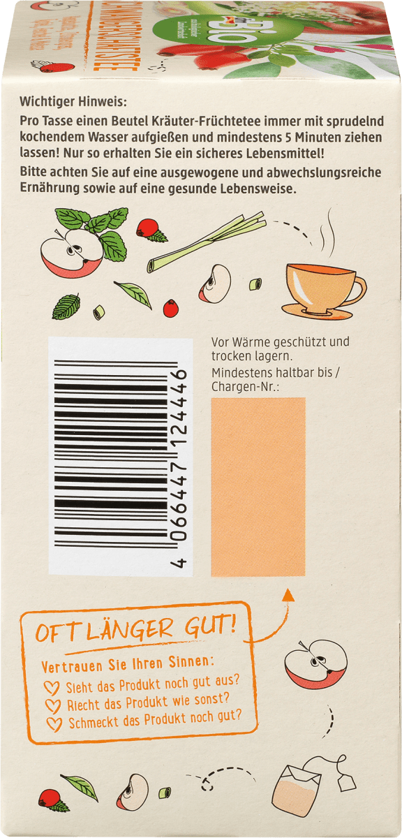 Schwangerschaftstee Hagebutte, Zitronengras, Äpfel, Fenchel & Melisse (20 Beutel), 30 g