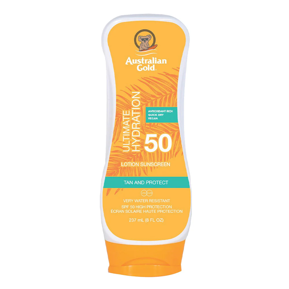 Loción protectora solar SPF50 - Leche corporal solar de alta protección.