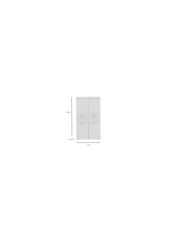ebuy24 Badschrank AmandaMandoBea Weiß 73 x 31 cm günstig kaufen onesize