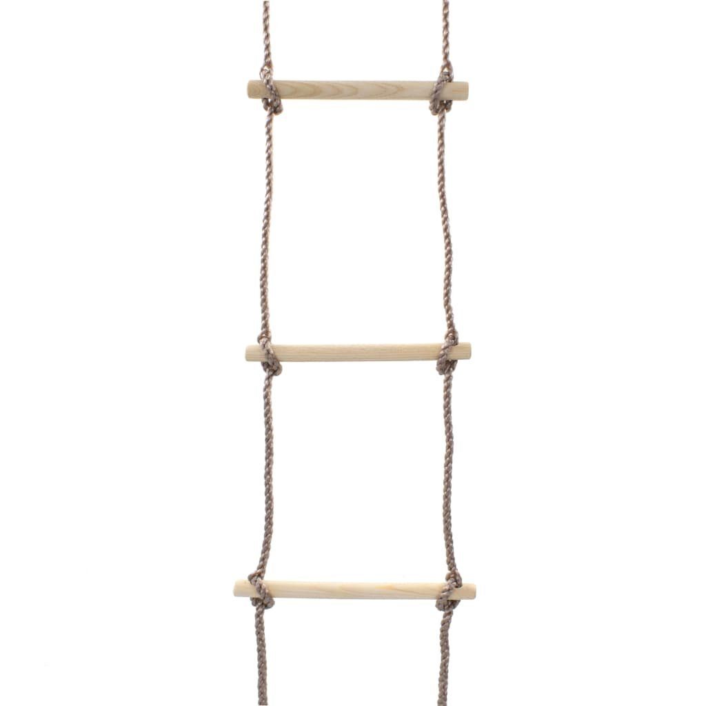 vidaXL Kinder-Strickleiter 290 cm Holz Kletterseil (1-tlg)