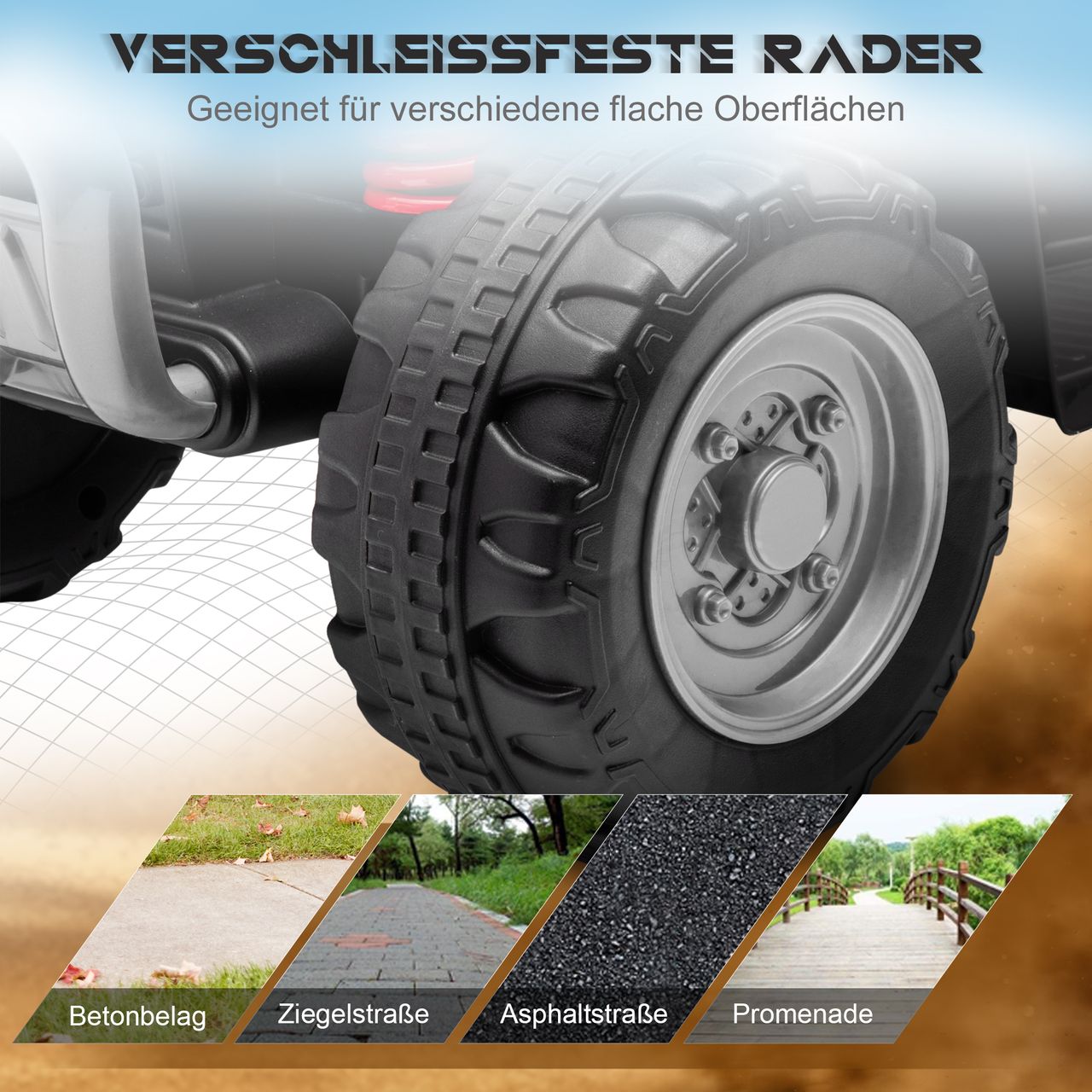 AIYAPLAY Elektro-Quad Miniquad Kinder Elektro ATV Kinderquad mit LED Schwarz
