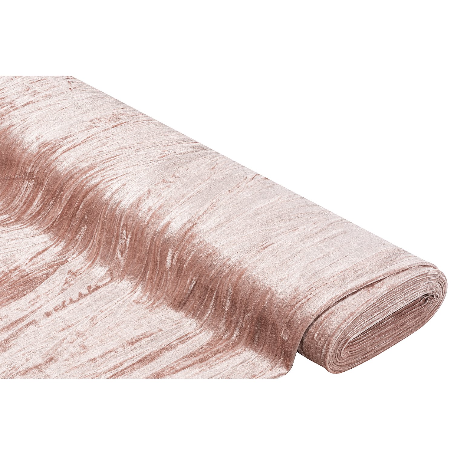 Stretch-Samt in Crash-Optik, altrosa