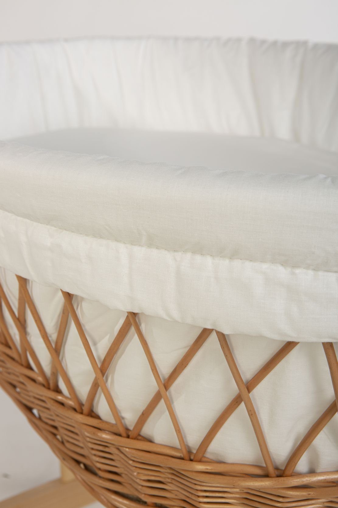 Stubenwagen-Matratzen Polster/Korbumrandung zartes creme für Stubenwagen, Mionido, Made in Germany, Liebevolle Handarbeit