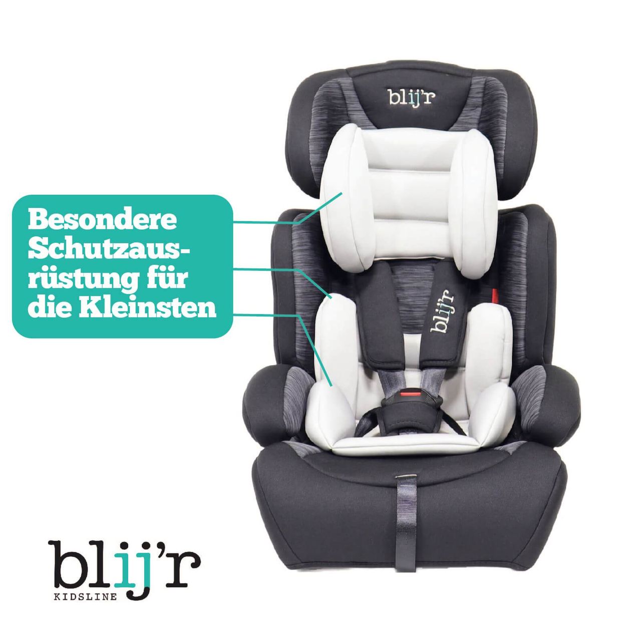 Blijr Blij´r Ivo Grey/Black Autositz mit Wumbi Sonnenschutz