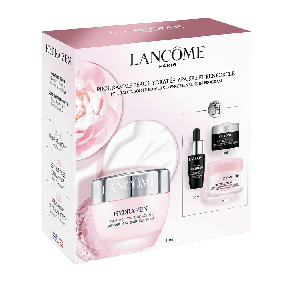 Lancôme Coffret Hydra Zen Coffret Routine Hydratation Crème Jour + Sérum, Crème Yeux & Crème Nuit