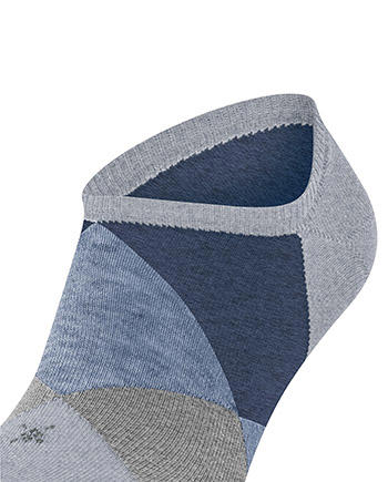 Burlington, Sneakersocken, Bio Baumwolle, blau-grau gemustert