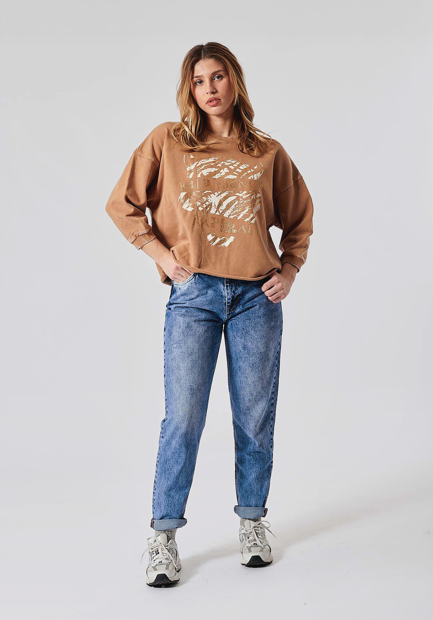 FALL   Sweat marron femme 100% coton