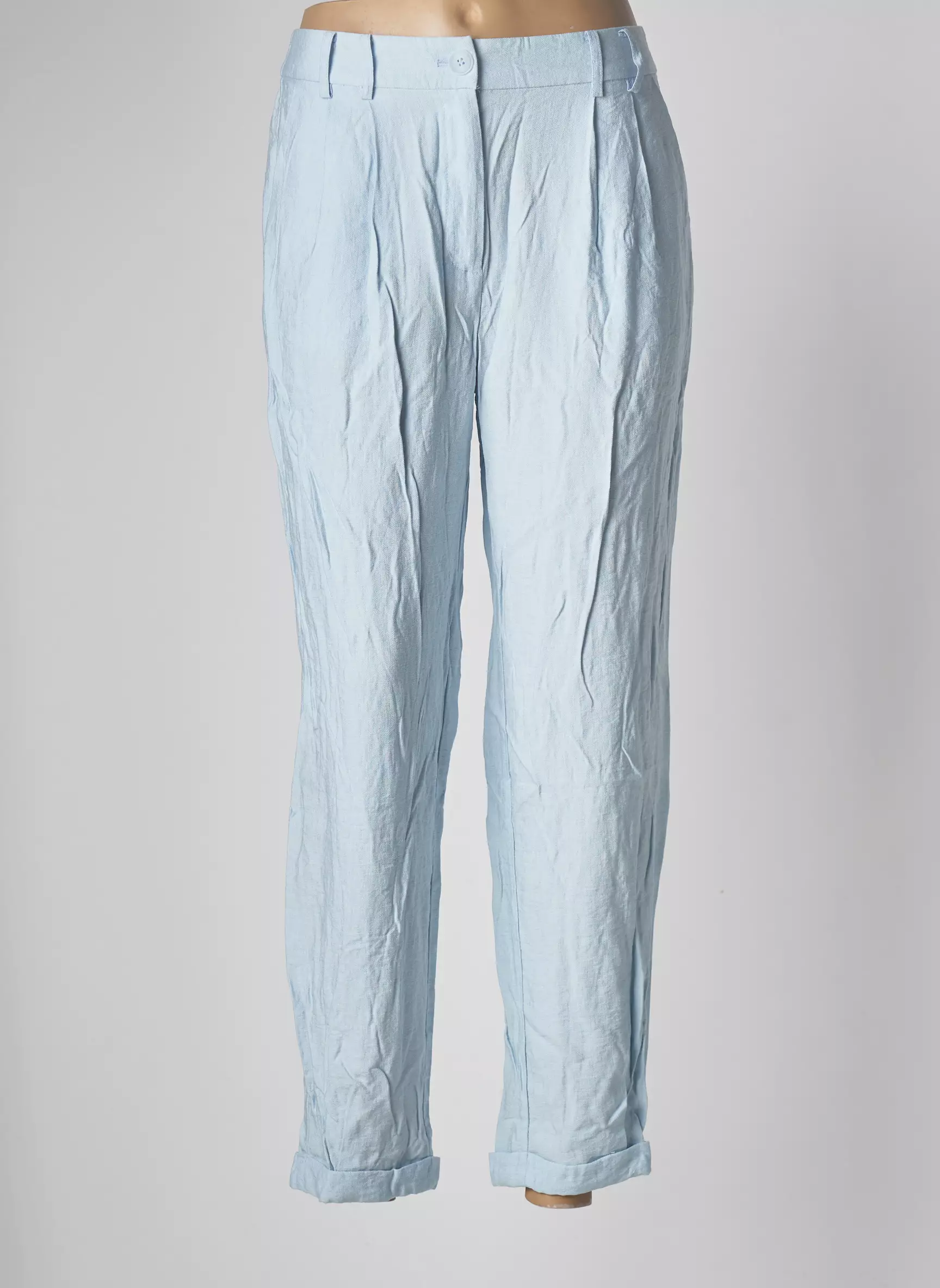 Vila Pantalons Chino Femme couleur bleu