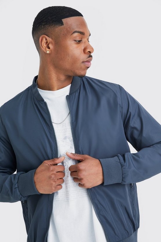 Basic Nylon-Bomberjacke