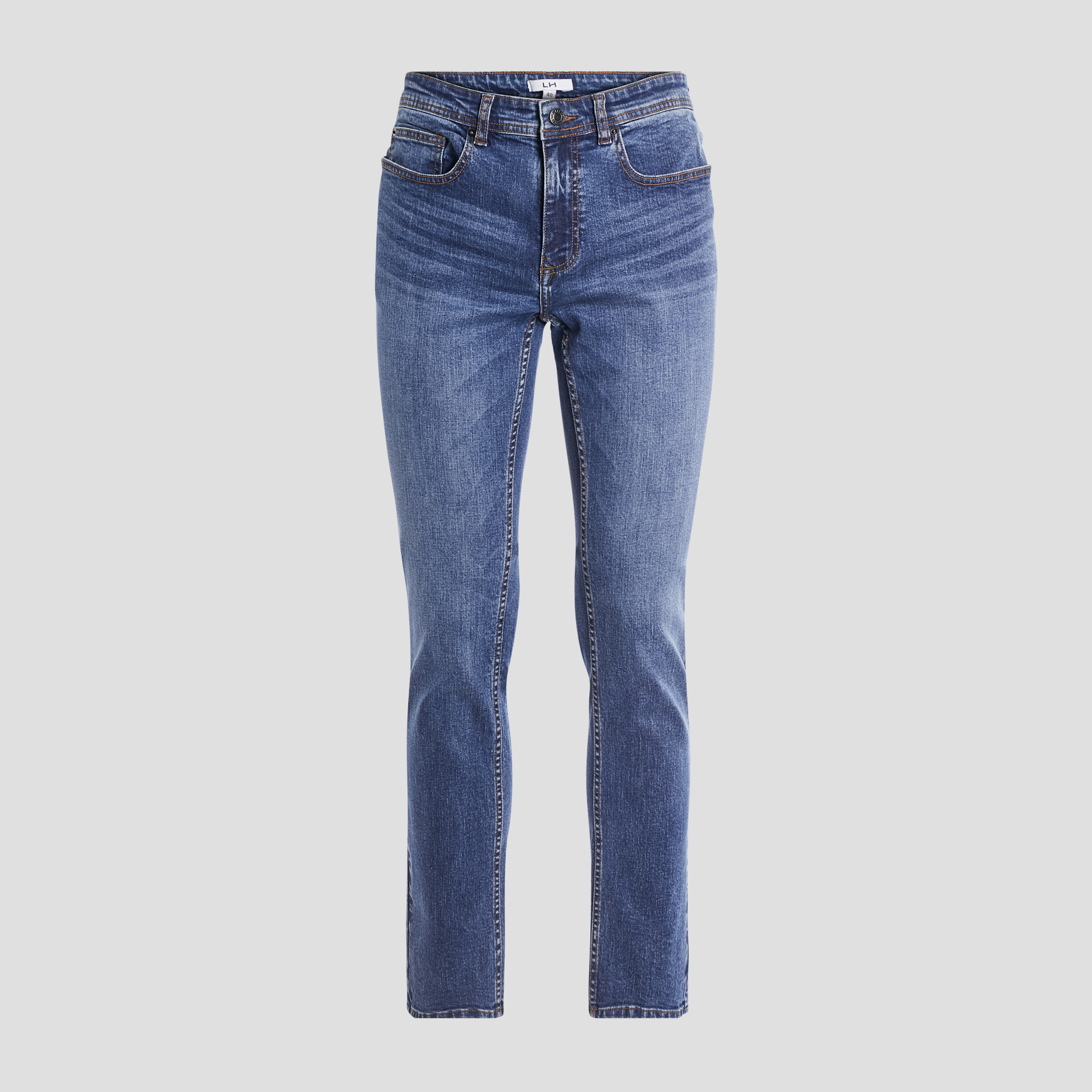 Jeans slim taille standard denim double stone homme | La Halle