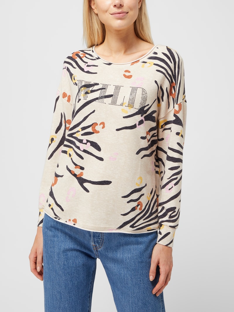 Sweatshirt mit Message in stein