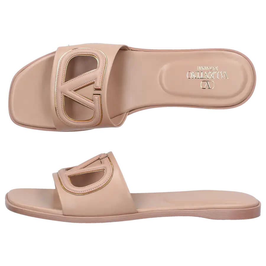 Valentino Garavani - Pantoletten VLOGO Kalbsleder - rosa