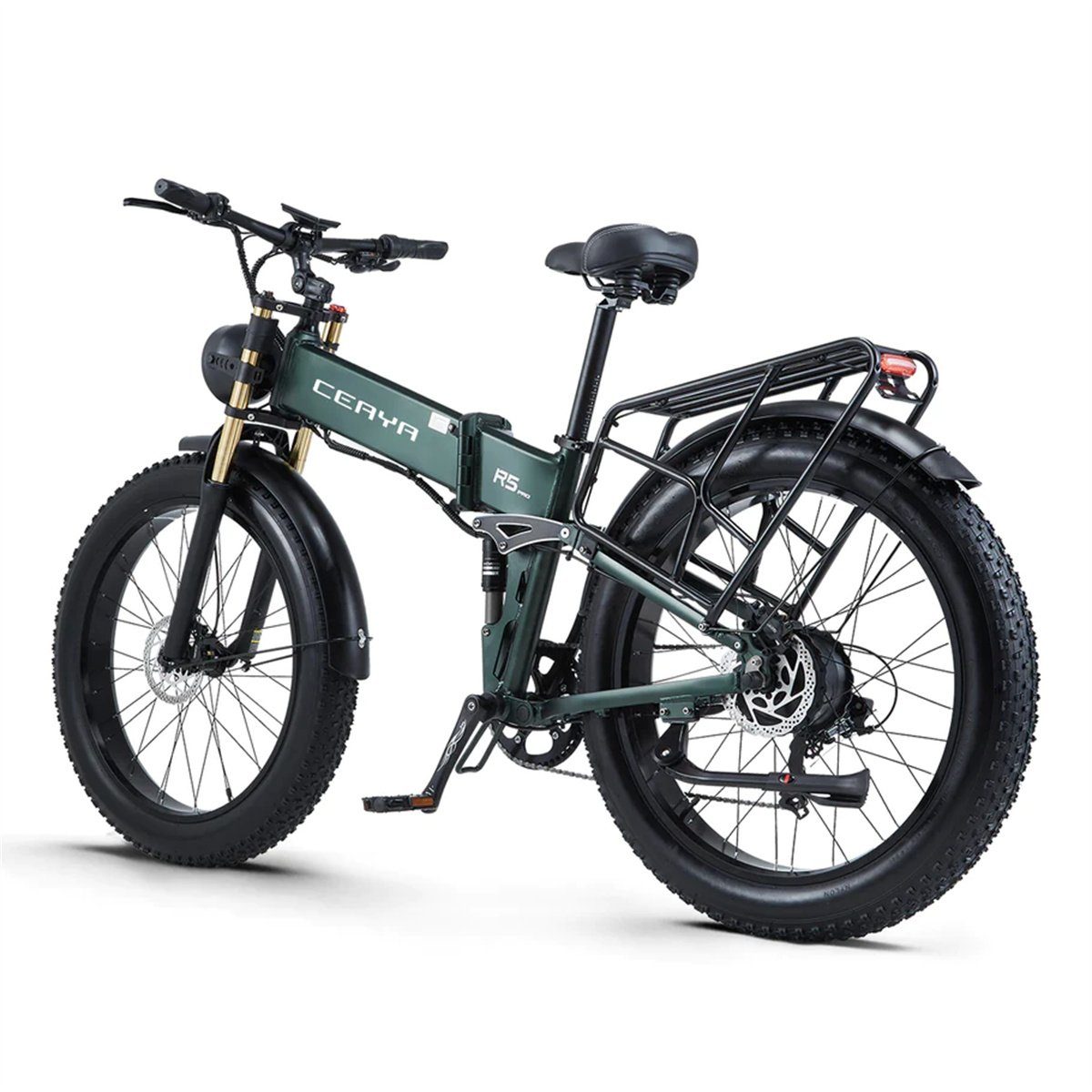 Fangqi E-Bike 26zoll E-Mountainbike,SHIMANO 8 Gang,48V/20AH,Bluetooth, Heckmotor, 960 Wh Nabendynamo, (Faltbares All-Terrain-Mountain-E-Bike), Farbinstrument, Bluetooth, Ladeloch