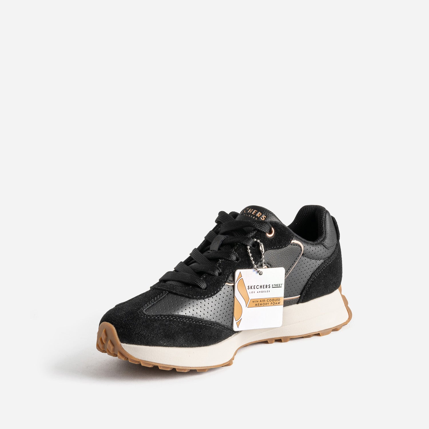 Tennis SKECHERS noire bi-matière