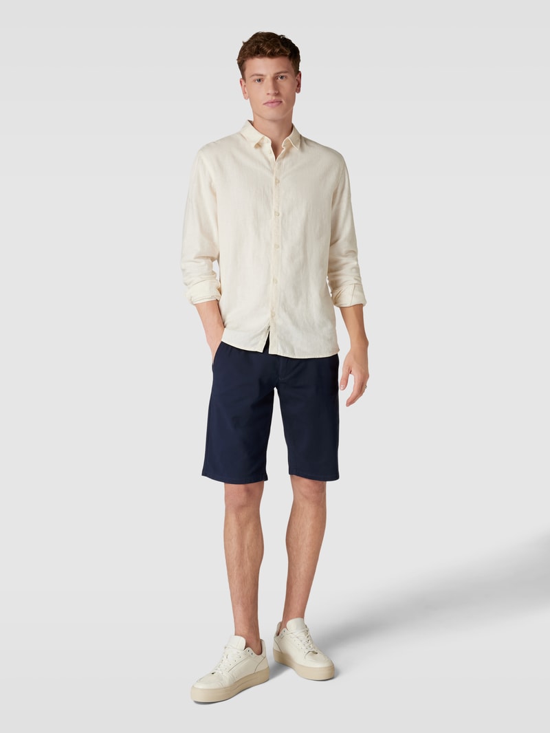 Chino-Shorts mit Gürtel Modell 'WILL' in dunkelblau