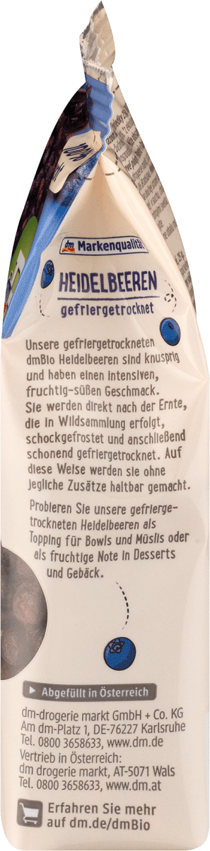 Trockenfrüchte, Heidelbeeren gefriergetrocknet, 25 g
