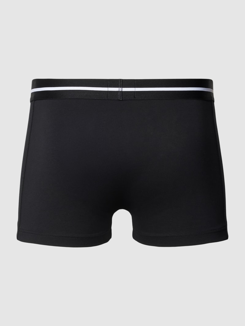 Trunks mit elastischem Label-Bund im 3er-Pack in schwarz