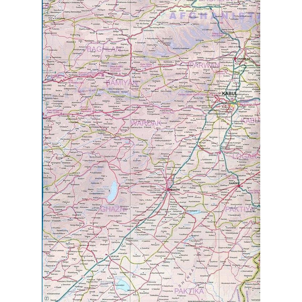 Afghanistan 1 : 1 000 000 - Straßenkarte