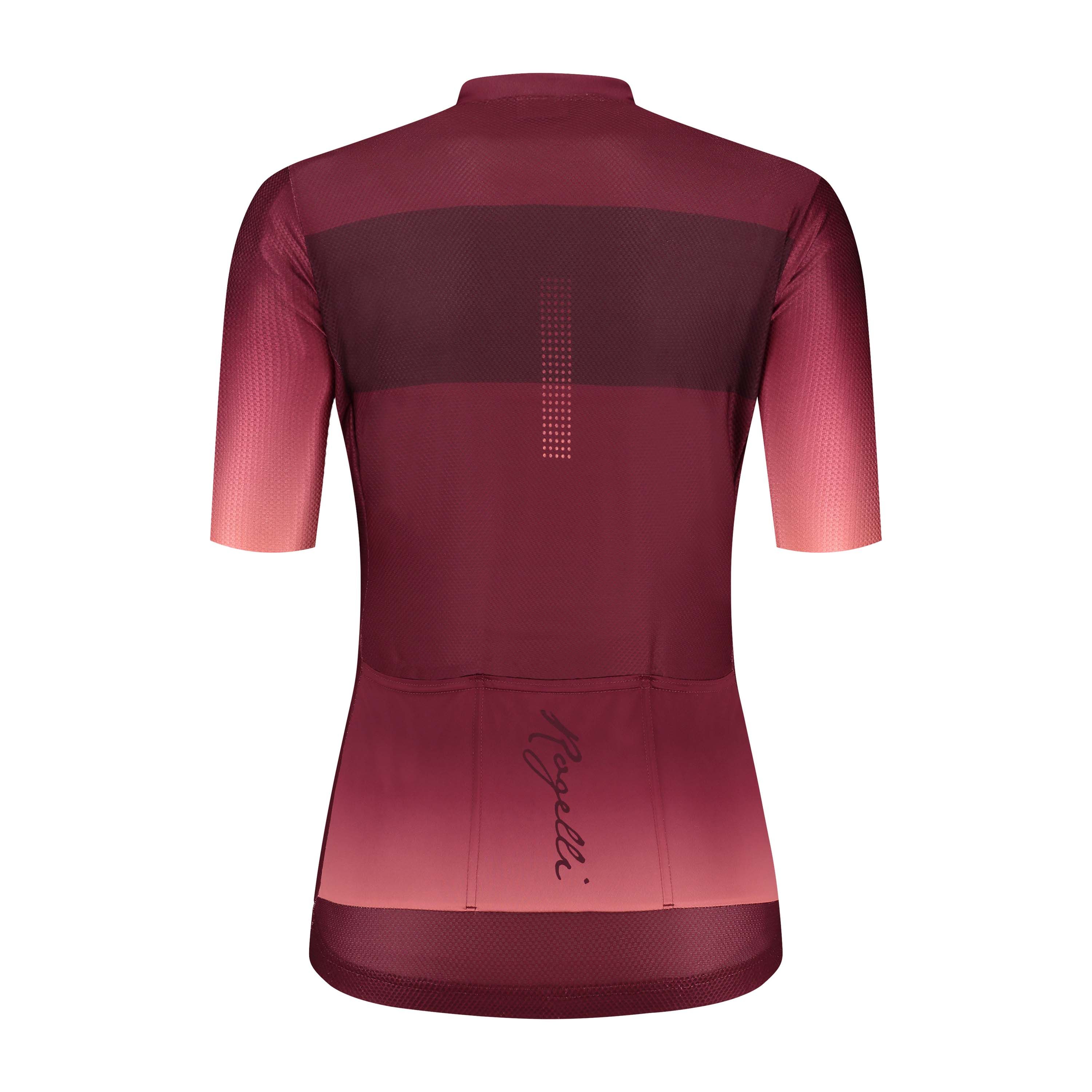 Rogelli Dawn Weinrot/Koralle Damen Radtrikot Kurzarm