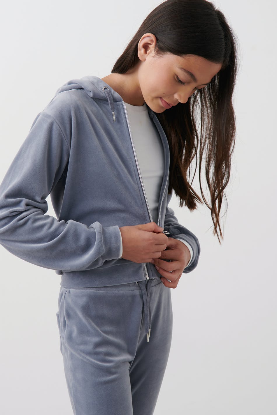 Y velour zip hoodie