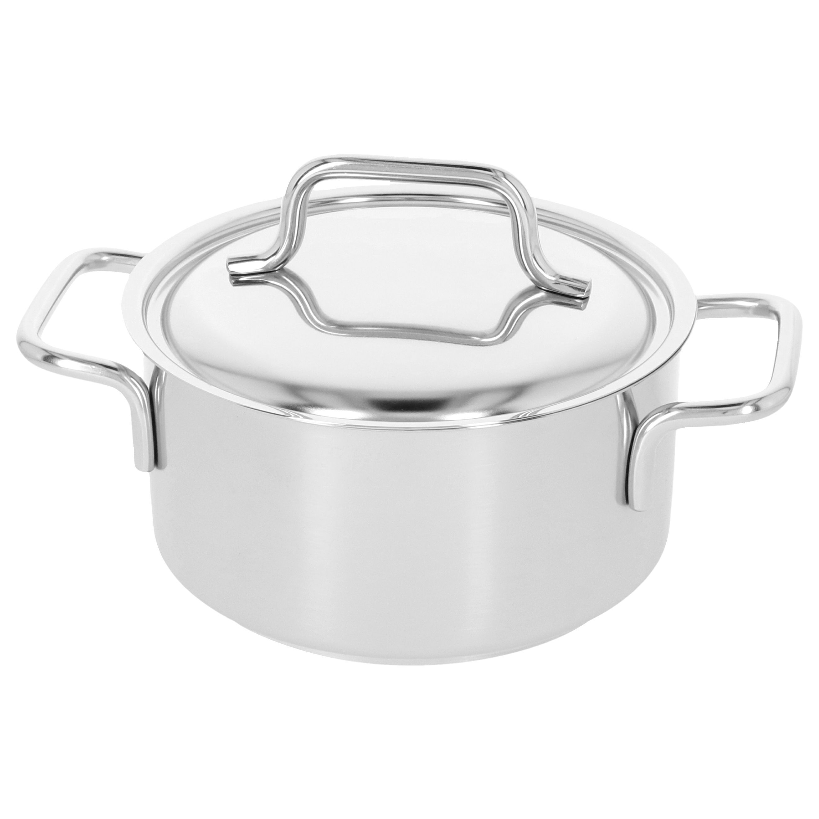 Bratentopf mit Deckel 16 cm, 18/10 Edelstahl