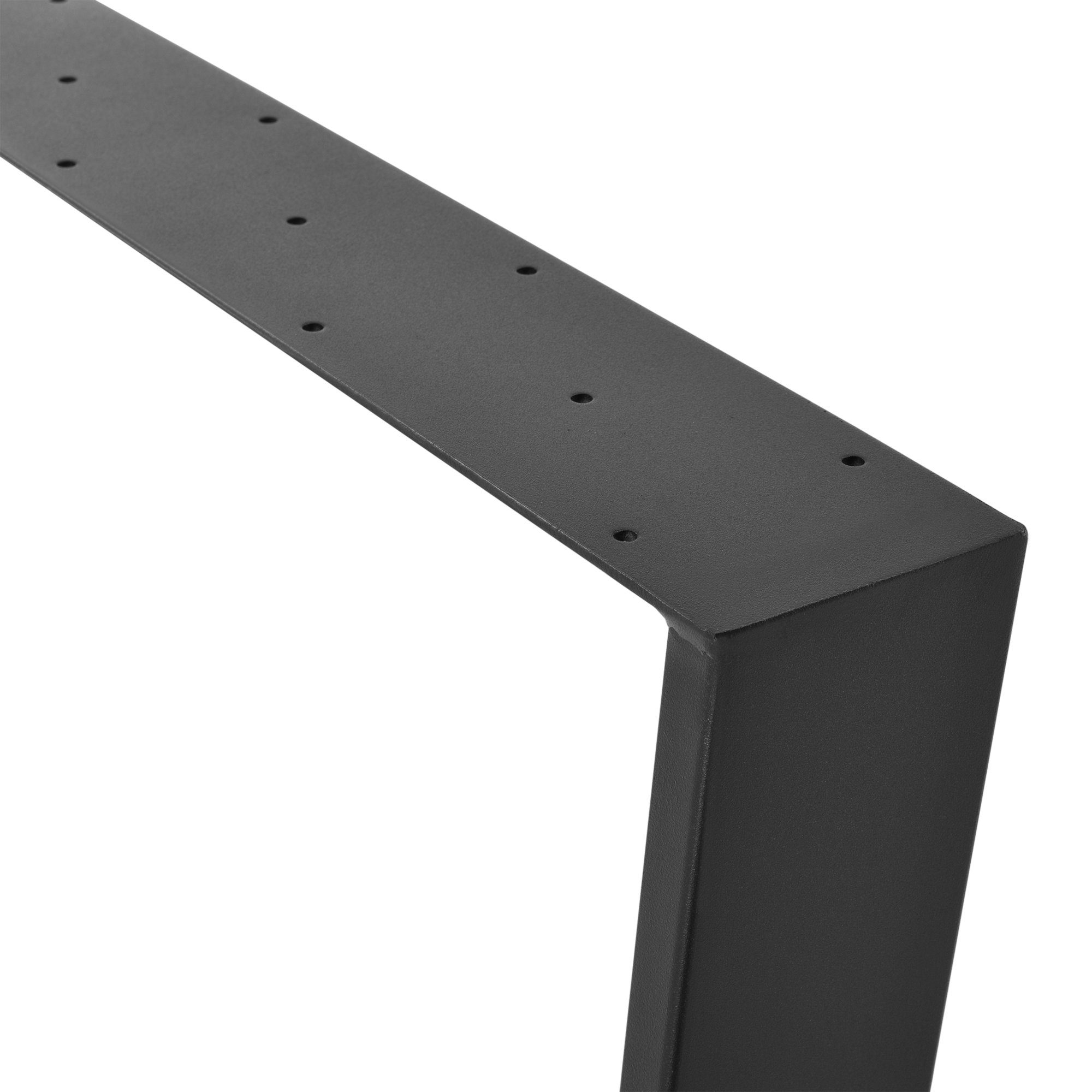 en.casa Tischgestell, Lalling Tischuntergestell 2er Set 55/75x72cm Stahl Schwarz
