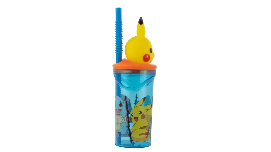 Pokemon - Trinkbecher - Strohhalm - 3D Figur