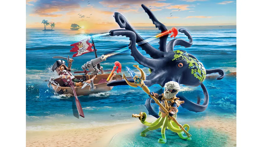 PLAYMOBIL 71419 - Pirates - Kampf gegen den Riesenoktopus