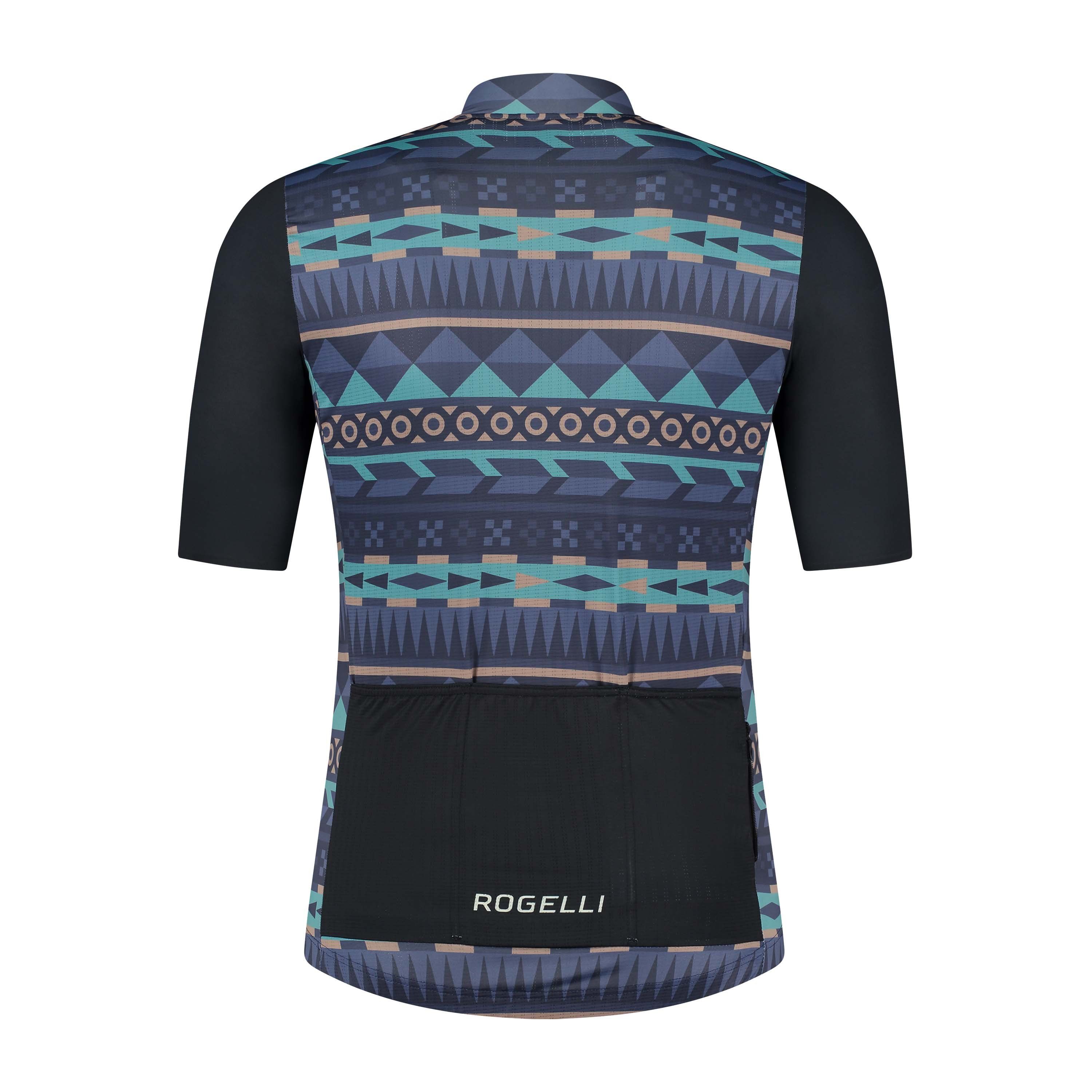 Rogelli Aztec Blau/Wüste Herren Radtrikot Kurzarm
