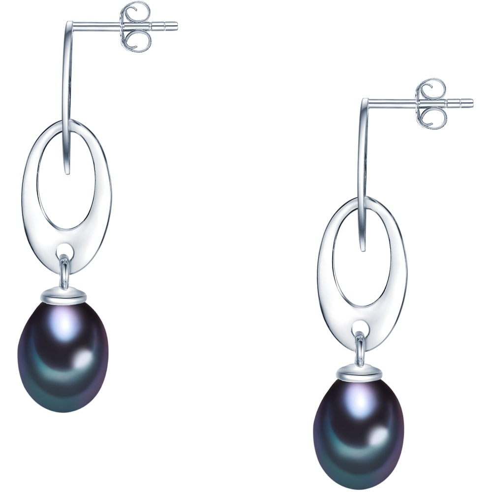Valero Pearls Puce d'oreille en perle Argent sterling Perle de culture d'eau douce en Argent Boucles d'oreilles