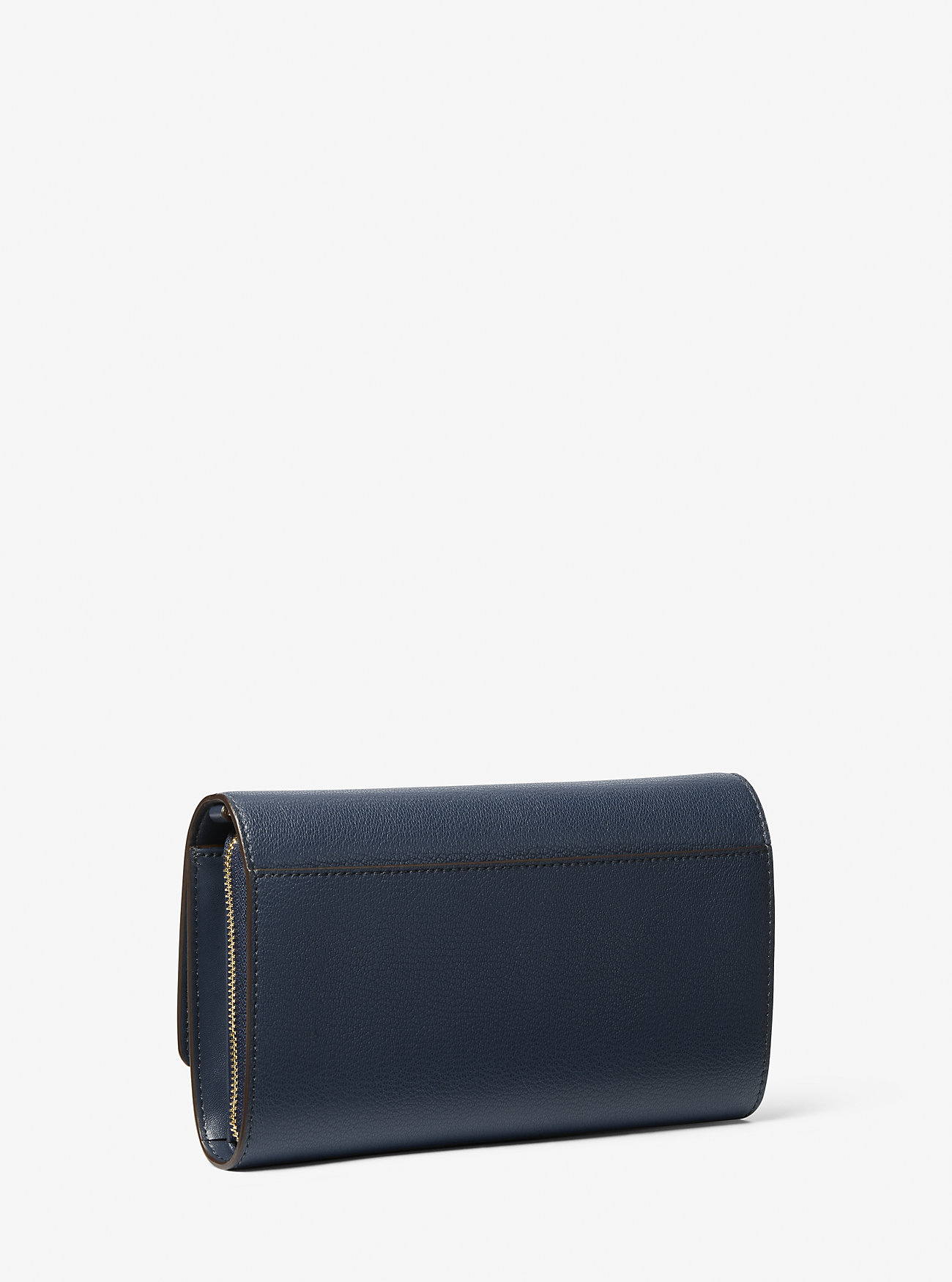 Jet Set Large Leather Crossbody Bag - NAVY