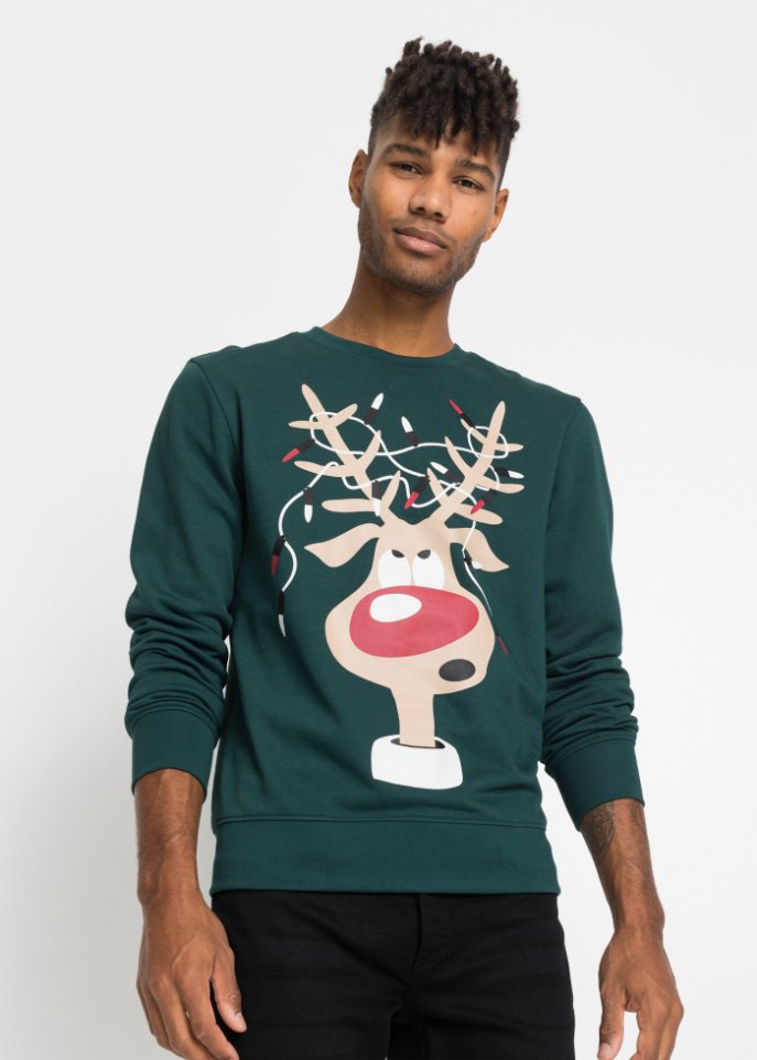 Sweatshirt mit recyceltem Polyester mit Weihnachtsmotiv