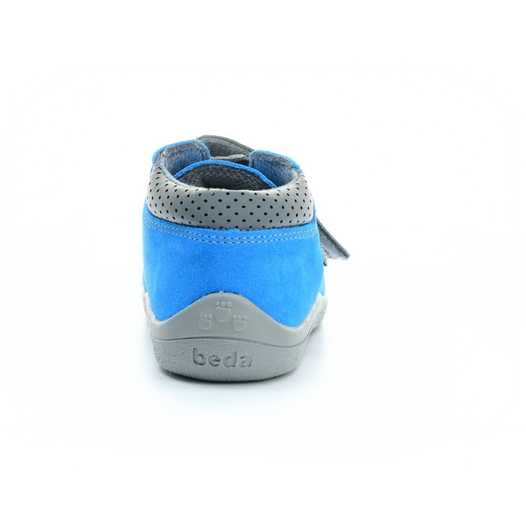 Beda Tom mit Membran Neu (BF 0001/W/M/) blaue Barfuß-Stiefeletten