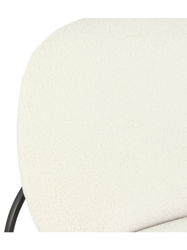 KADIMA DESIGN Lounge Sessel Beige mit Schwarzen Metallbeinen günstig kaufen onesize