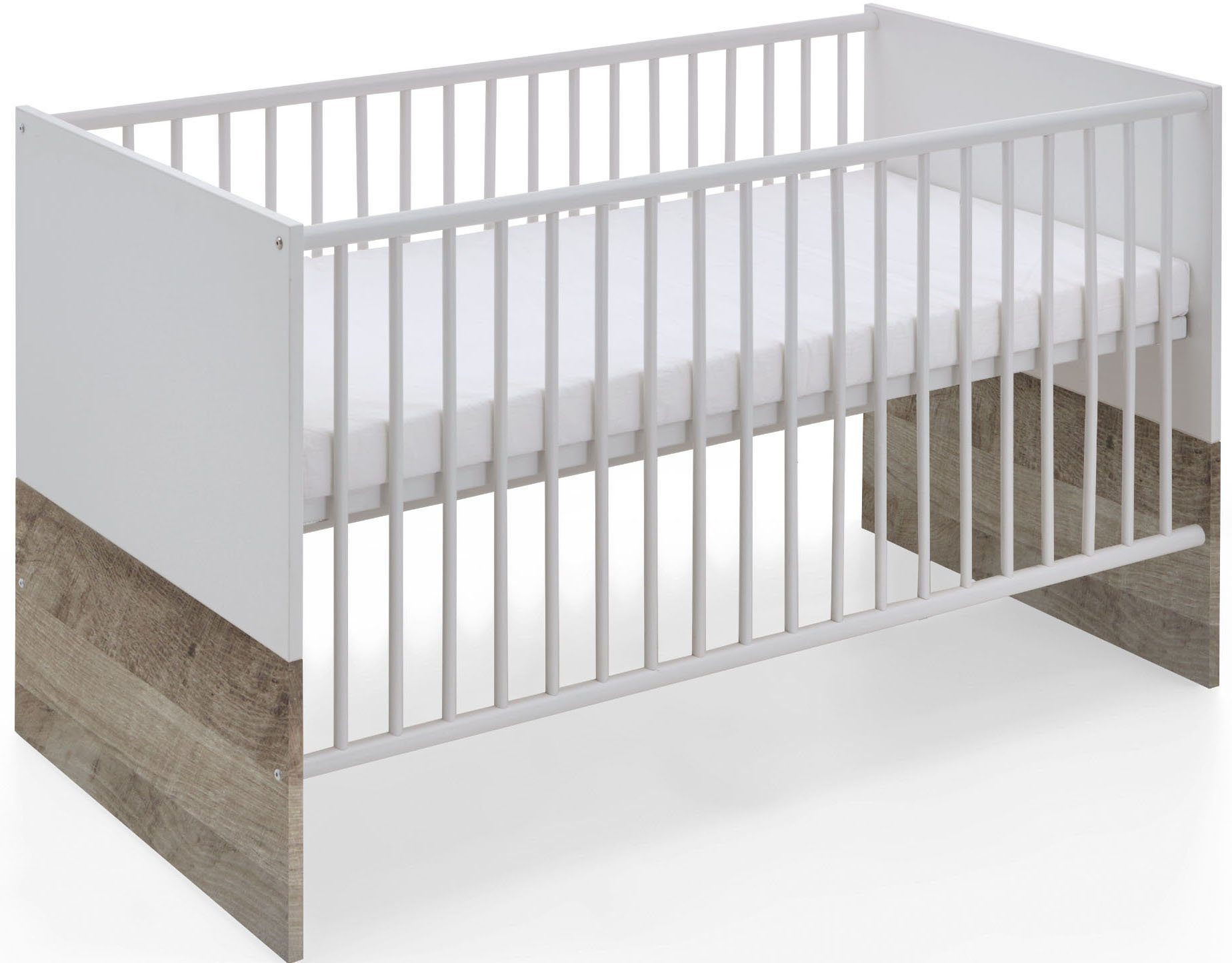 arthur berndt Babyzimmer-Komplettset Selina, (Set, 3-St., Kinderbett, Wickelkommode, Schrank), Made in Germany; bestehend aus Kinderbett, Wickelkommode und Schrank