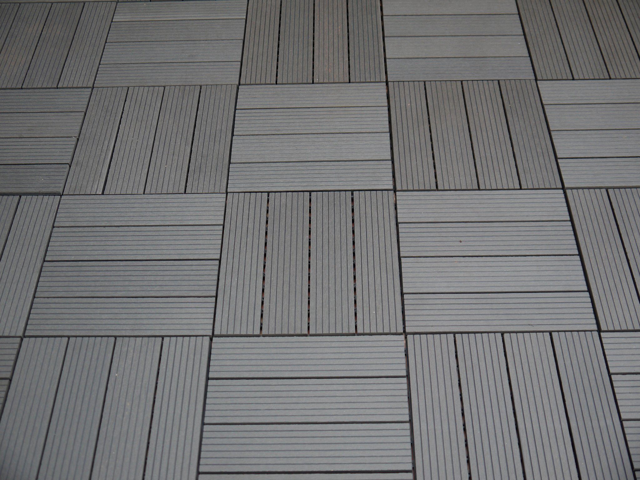 Gartenfreude WPC-Fliesen, Set, 10 St., 0,9 m², mit Klickfunktion