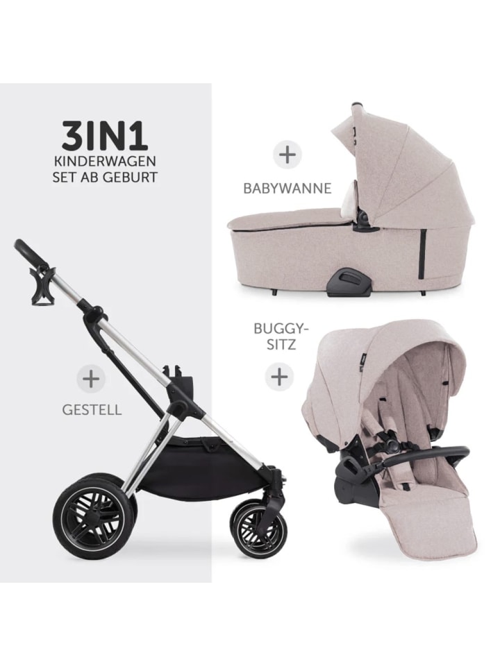 Hauck Kombi-Kinderwagen Vision X Duoset Black (Sportwagen in schwarz,beige günstig kaufen onesize