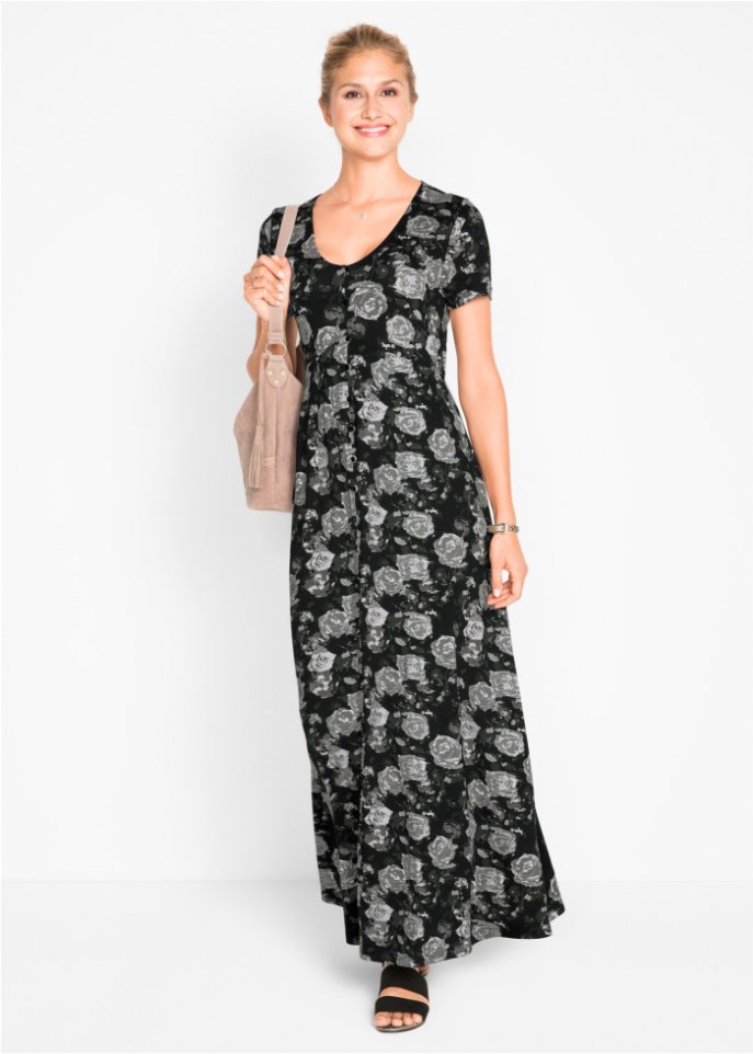 Maxi- Shirt- Kleid, kurzarm