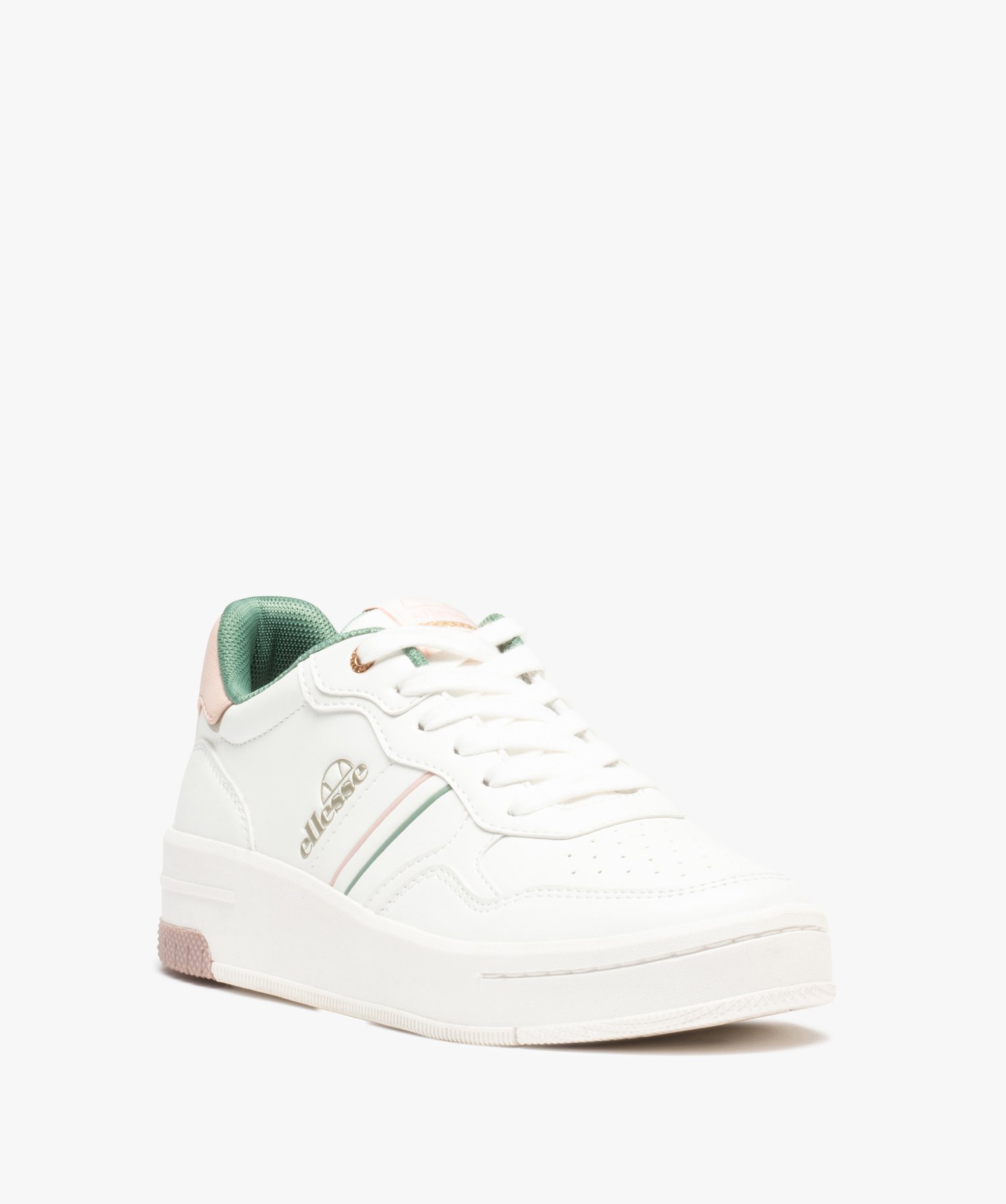 Baskets femme style rétro à bandes colorées - Ellesse blanc | GEMO