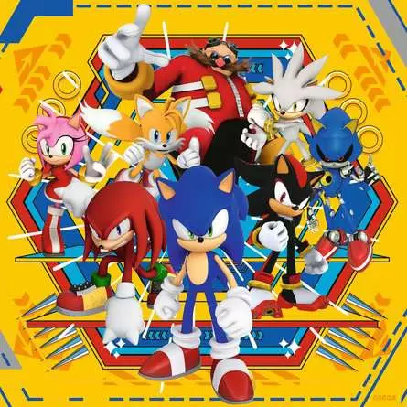 Kinderpuzzle ab 5 Jahren - Die Abenteuer von Sonic - 49 Teile