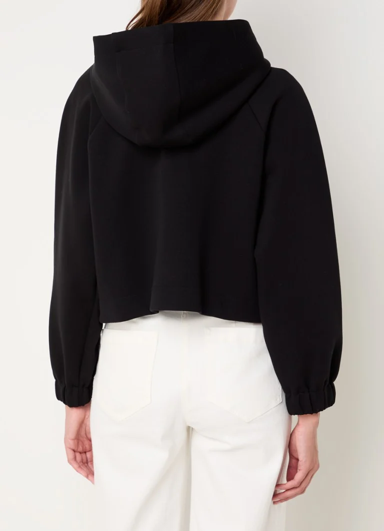Max & Co  Fiorina cropped jack van jersey met capuchon en klepzakken