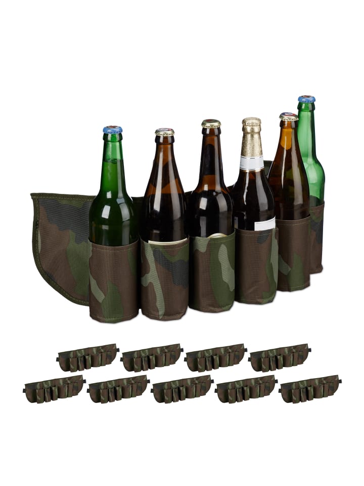 relaxdays 10x Biergürtel in Grün/ Braun günstig kaufen onesize
