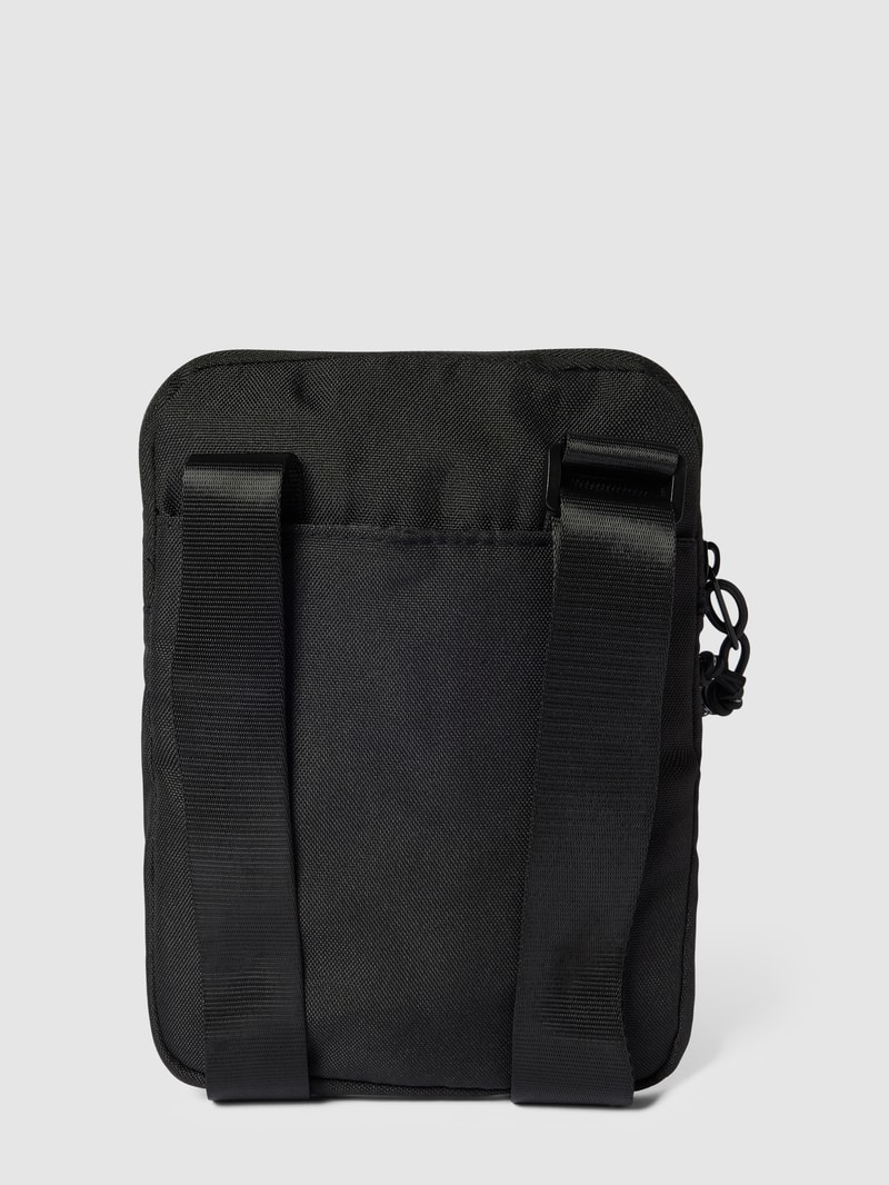 Umhängetasche mit Label-Patch in schwarz